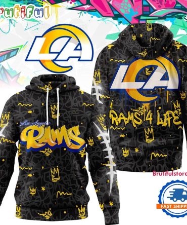 Los Angeles Rams Nfl Special Graffiti My Team 4 Life All Over Print Hoodie Shirt