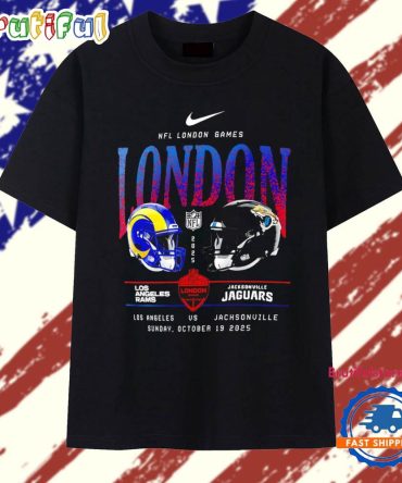 Los Angeles Rams Vs. Jacksonville Jaguars International Games London 2025 Helmet Logo T Shirt
