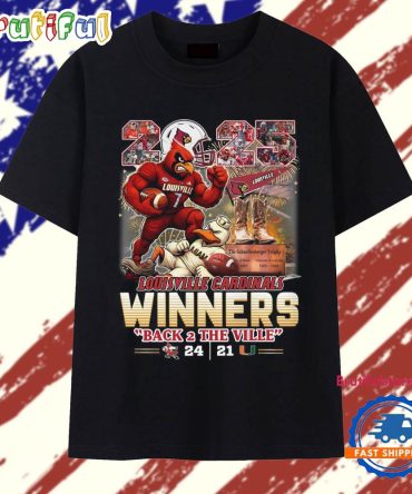 Louisville Cardinals 2025 Back 2 The Ville Winners T Shirt