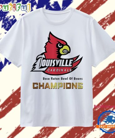 Louisville Football Roca Raton Bowl Of Beans Champions Logo T Shirt