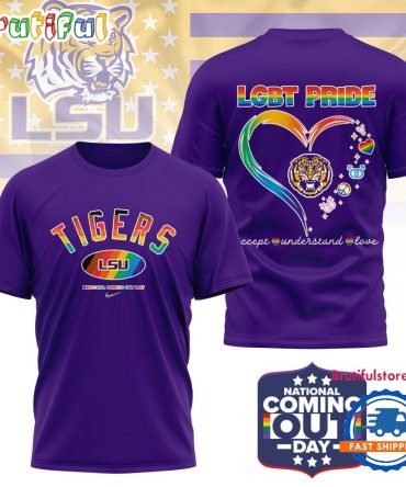 Lsu Tigers 2025 Ncaa National Coming Out Day Lgbt Pride Unisex 3D Shirt