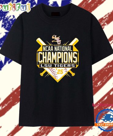 Lsu Tigers Baseball 2025 Ncaa National Champions Logo T Shirt
