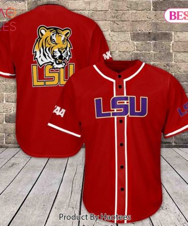 Red Lsu Tigers Baseball Jersey - Bold Design For Fans , Limited Edition