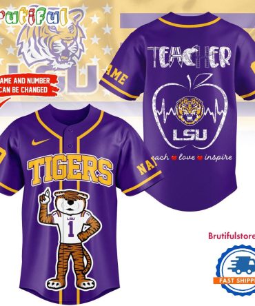 Lsu Tigers Mascot Teacher Appreciation Month Baseball Jersey