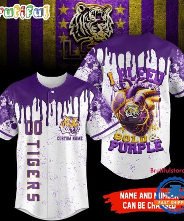 Lsu Tigers Ncaa I Bleed Baseball Jersey