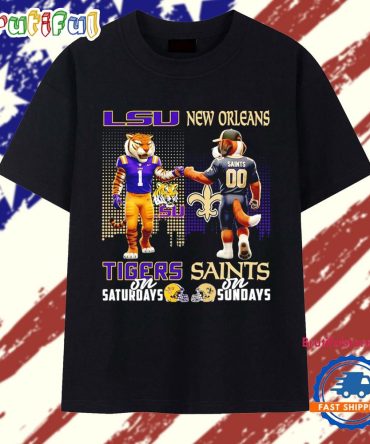 Lsu Tigers On Saturday And New Orleans Saints On Sundays Mascot T Shirt