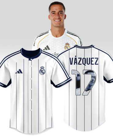 Real Madrid Home Jersey 2023/24 - Custom Vázquez 17 - Authentic Fan Gear