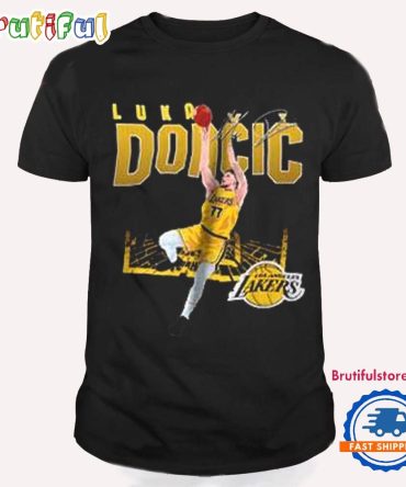 Luka Doncic Jump Shot Los Angeles Lakers Shattered T Shirt