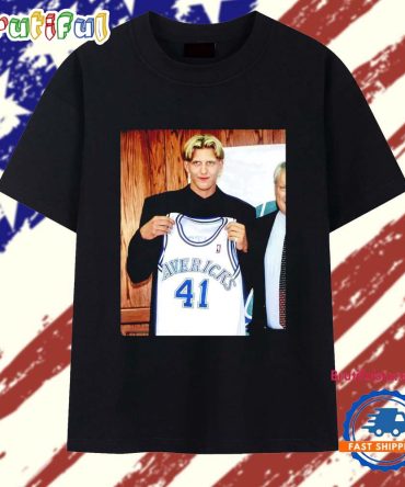Luka Doncic Wearing Dirk Nowitzki Mavericks 41 T Shirt