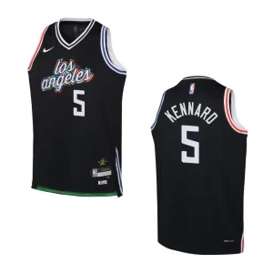 2022-23 Los Angeles Clippers Youth City Edition Luke Kennard Black Jersey - Alzaintravels