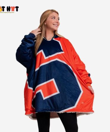 Ncaa Syracuse Orange Big Logo Blanket Hoodie Hoodie Blanket