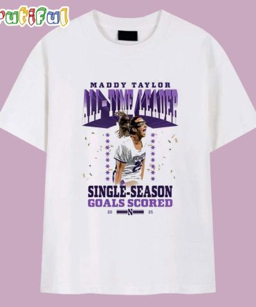 Madison Taylor All-Time Leader Single-Season Goals Scored Northwestern T Shirt