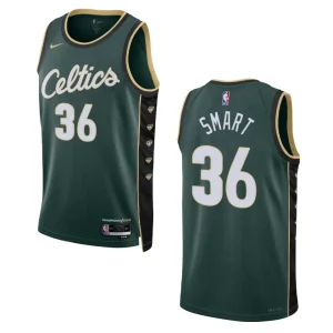 Boston Celtics Marcus Smart 2022-23 City Edition Dark Green Swingman Jersey - Alzaintravels