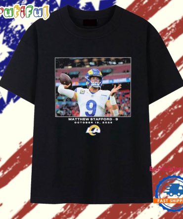 Matthew Stafford Los Angeles Rams Nfl Flash Features Week 9 October 19, 2025 T Shirt