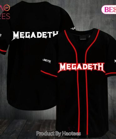 Rock On With Megadeth Baseball Jersey - Official Band Merchandise For Fans