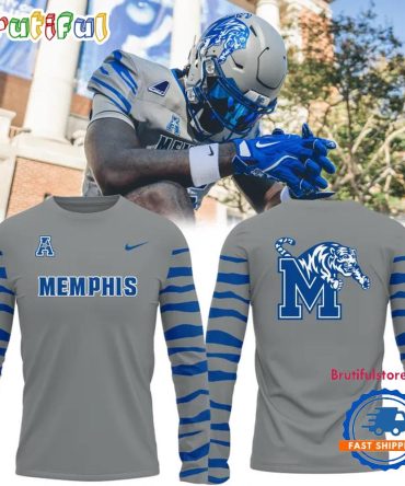 Memphis Tigers 2025 Football Classic Gameday Gray Long Sleeve Shirt