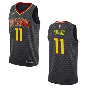 Hawks #11 Trae Young Icon Jersey - Black - Alzaintravels