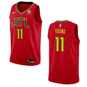 Hawks #11 Trae Young Statement Jersey - Red - Alzaintravels
