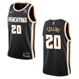 Hawks #20 John Collins City Jersey - Black - Alzaintravels