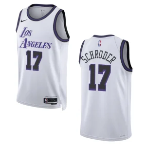Lakers 2022-23 City Edition Dennis Schroder White Jersey Swingman - Alzaintravels