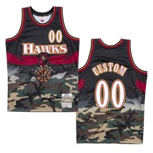 Hawks #00 Custom Woodland Camo Jersey - Camo - Alzaintravels
