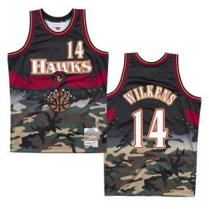 Hawks #14 Lenny Wilkens Woodland Camo Jersey - Camo - Alzaintravels