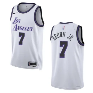 Lakers 2022-23 City Edition Troy Brown Jr. White Jersey Swingman - Alzaintravels