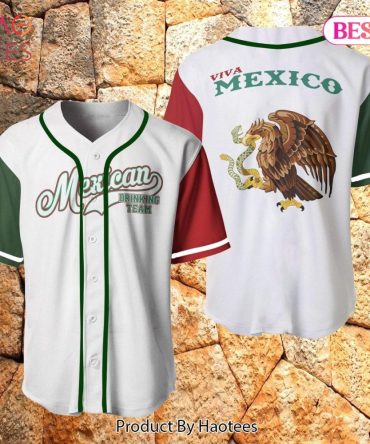 Viva Mexico Baseball Jersey - Mexican Drinking Team Eagle Design Shirt