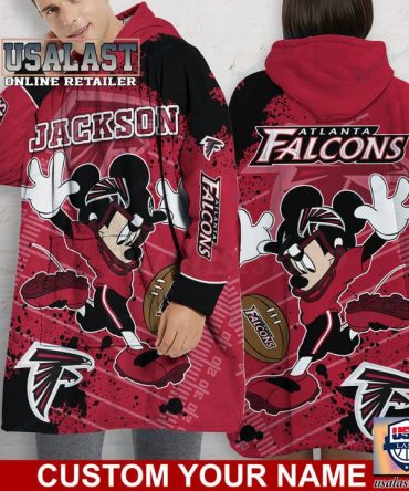 New Personalized Atlanta Falcons Mickey Mouse Snug Hoodie
