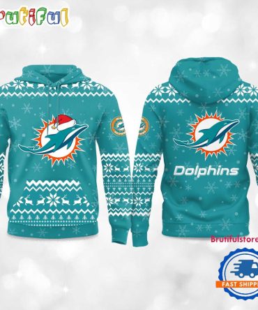 Miami Dolphins 2025 Reindeer Football Christmas New Hoodie Shirt