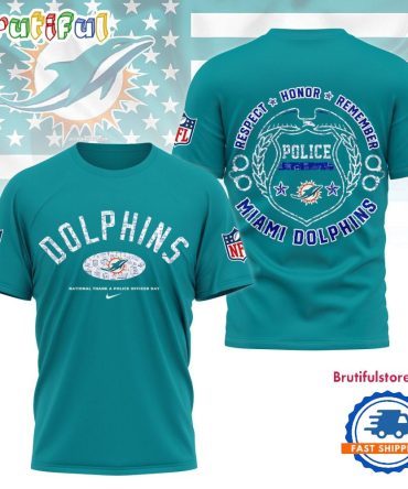 Miami Dolphins National Thank A Police Officer Day Unisex 3D Shirt