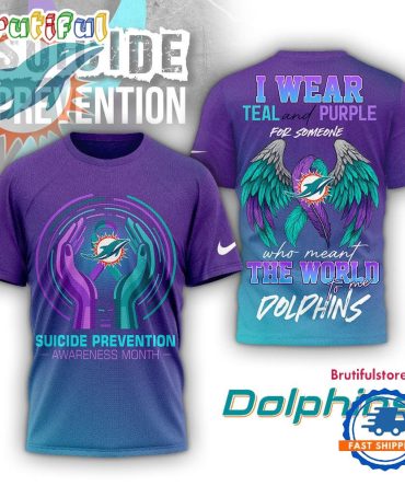 Miami Dolphins Nfl National Suicide Prevention Month 3D Shirt