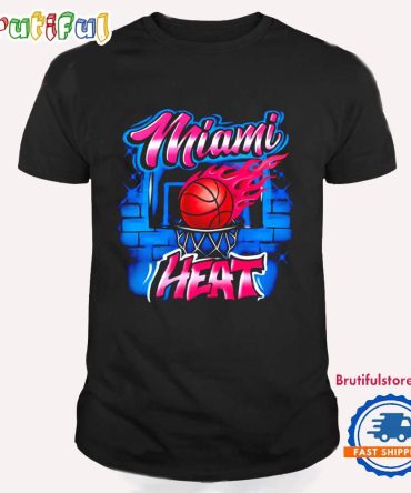 Miami Heat Vice City Basketball Nba 2025 Wall Painting T Shirt
