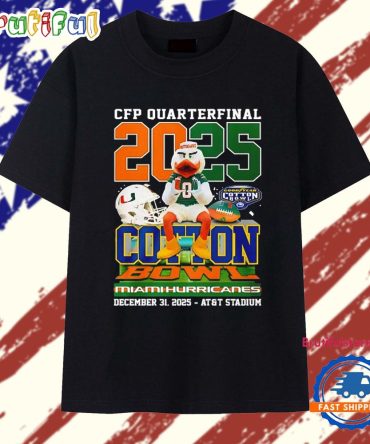 Miami Hurricanes 2025 Cfp Cotton Bowl Mascot T Shirt