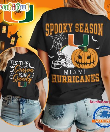Miami Hurricanes 2025 Ncaa Halloween Spooky Season Vintage T Shirt