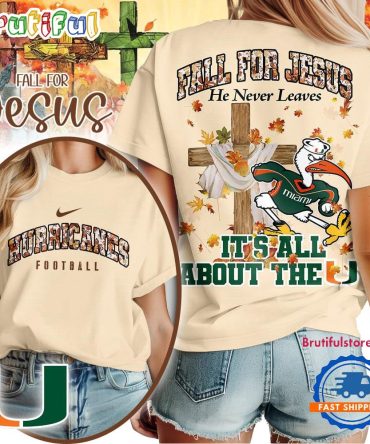 Miami Hurricanes 2025 Ncaa Season Fall For Jesus Unisex 3D Shirt