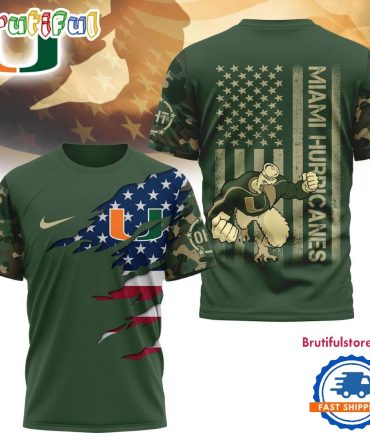 Miami Hurricanes 2025 Ncaa Veteran Limited 3D Shirt