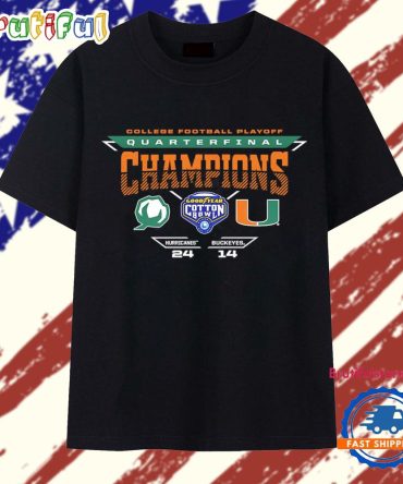 Miami Hurricanes Beat Ohio State Buckeyes 2026 Cotton Bowl Champions T Shirt