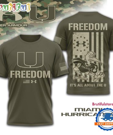 Miami Hurricanes Ncaa Freedom Under Armour Limited Edition 3D Shirt