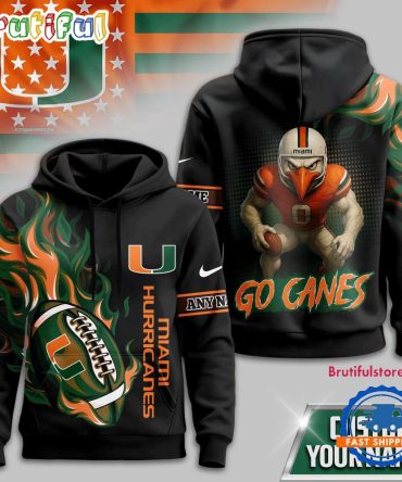 Miami Hurricanes Ncaa Victory Flame Personalized Hoodie Shirt