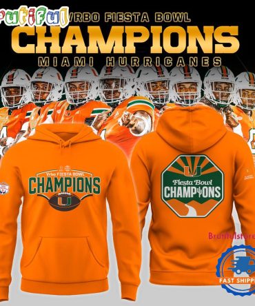 Miami Hurricanes Vrbo Fiesta Bowl Champions 2026 Hoodie