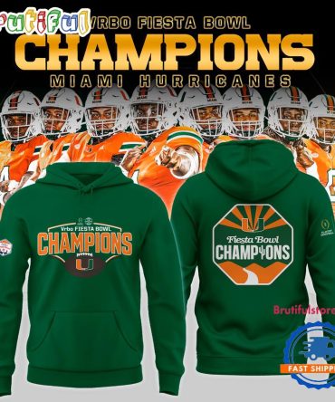 Miami Hurricanes Vrbo Fiesta Bowl Champions 2026 Limited Edition Hoodie