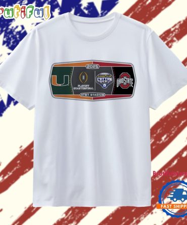 Miami Hurricanes Vs Ohio State Buckeyes 2025 Goodyear Cotton Bowl T Shirt