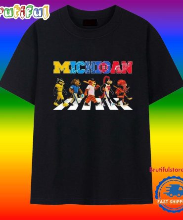Michigan Mascot Chibi Walking Abbey Road 2025 T Shirt