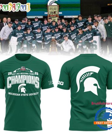 Michigan State Hockey 2025 Great Lakes Invitational Champions Limited Edition 3D Shirt