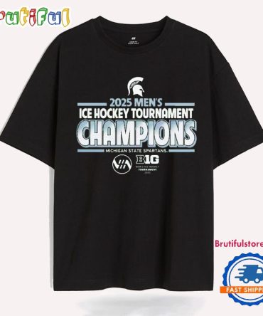 Michigan State Spartans 2025 Big Ten Men’S Hockey Conference Tournament Champions T Shirt