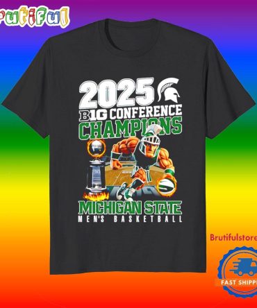 Michigan State Spartans Basketball 2025 Big Conference Champions T Shirt