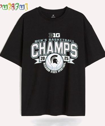 Michigan State Spartans Men’S 2024-2025 Big 10 Basketball Champions T Shirt