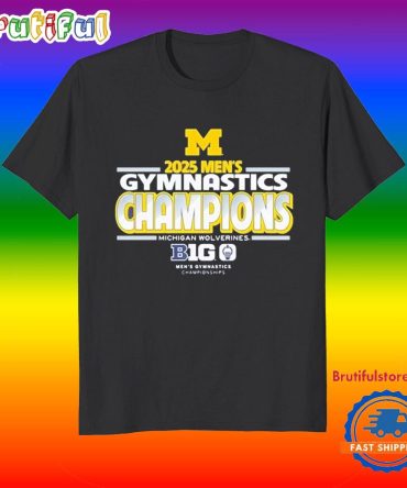Michigan Wolverines 2025 Big Ten Mens Gymnastics Tournament Champions T Shirt