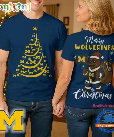 Michigan Wolverines 2025 Ncaa Merry Christmas Unisex 3D Shirt